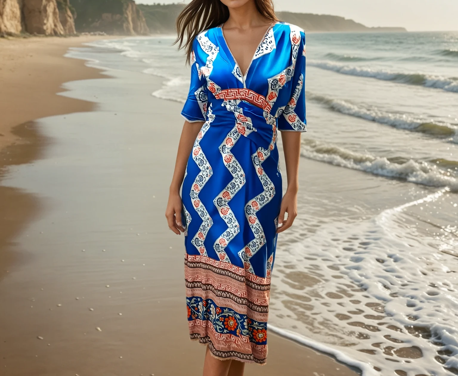 robe longue zigzag azur robe longue zigzag azur