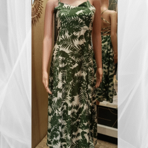 robe longue viscose croisée jungle croisée