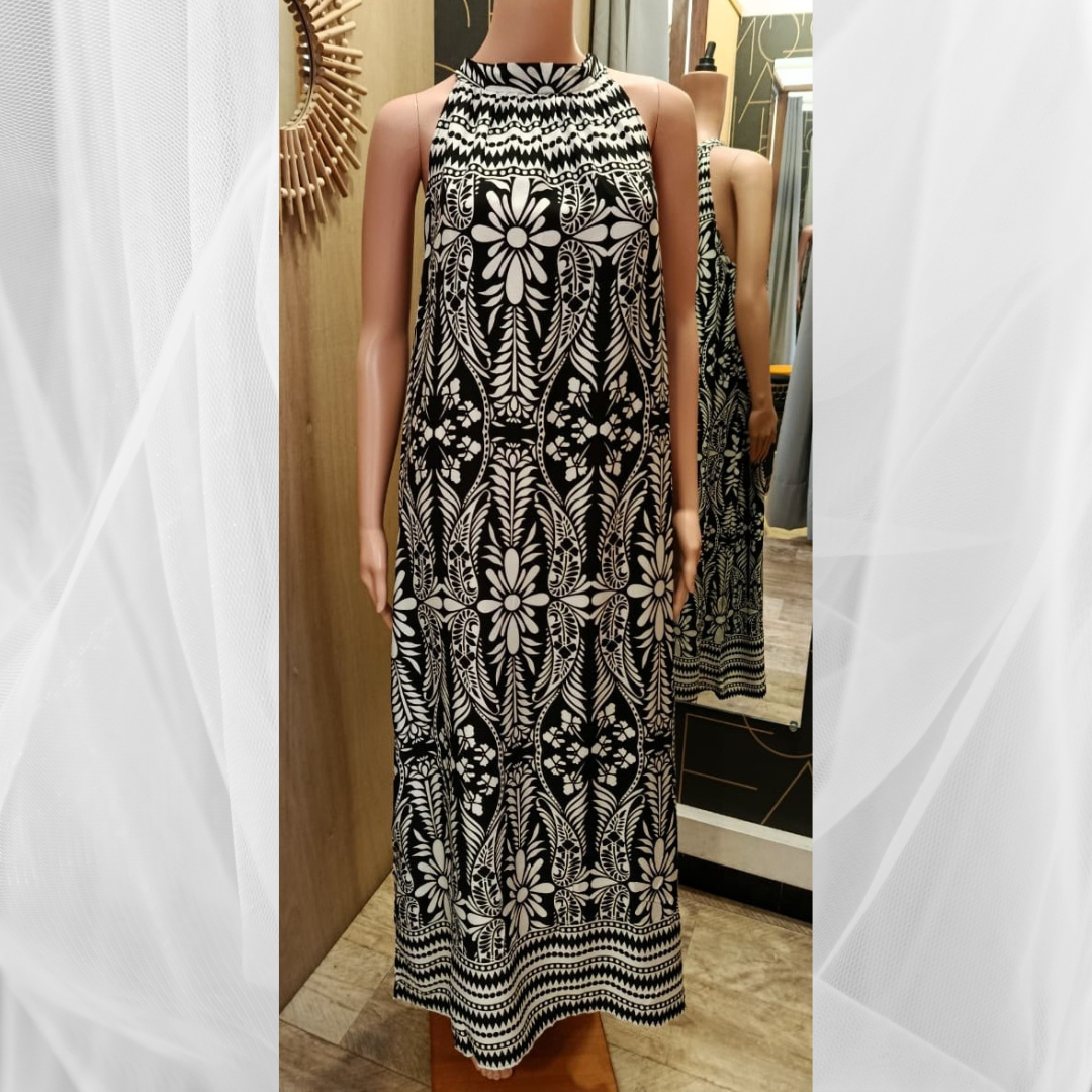 robe longue viscose palme nocturne robe longue viscose palme nocturne