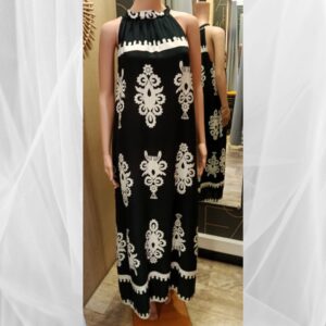 robe longue viscose nocture étoilée