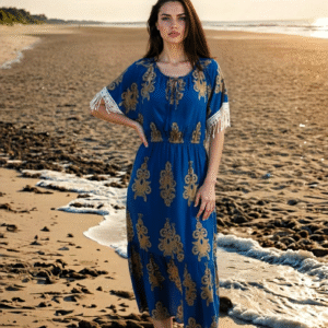 robe longue viscose taille unique ecume royale